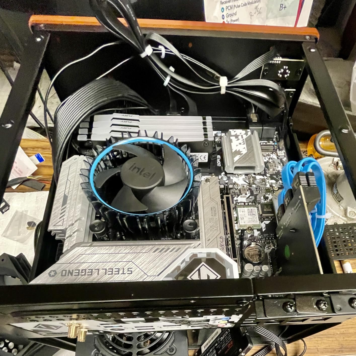 JONSBO N4 Black NAS Pc Case, Walnut Wood, 8-Drive Bay/6 * 3.5 