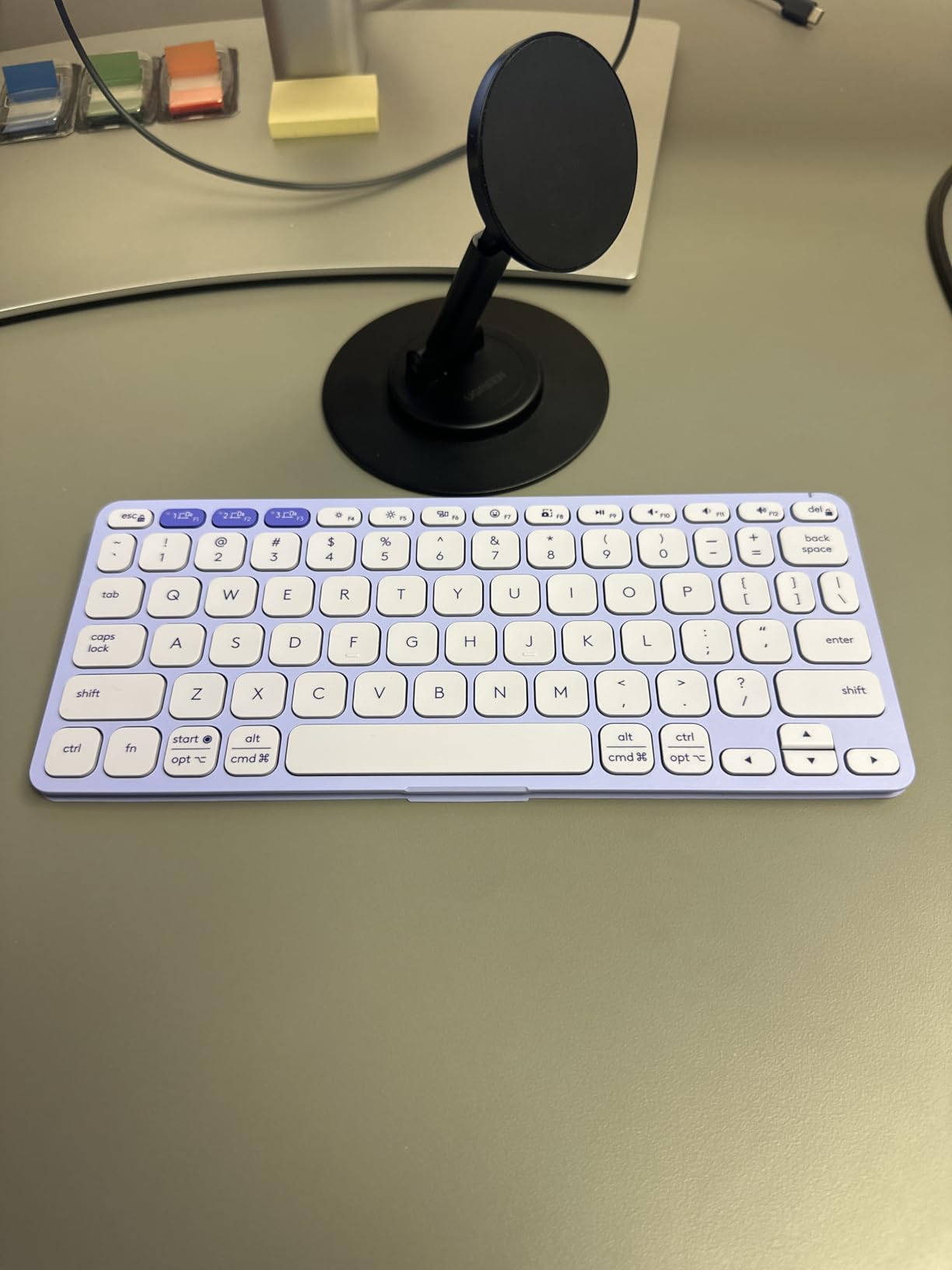 Logitech Keys-to-Go 2 Portable Bluetooth Tablet Keyboard - Lilac | Built-in cover, slim & compact wireless design, for Windows, Android, Linux, iPad, iPhone, Mac, Apple TV customer photo 1