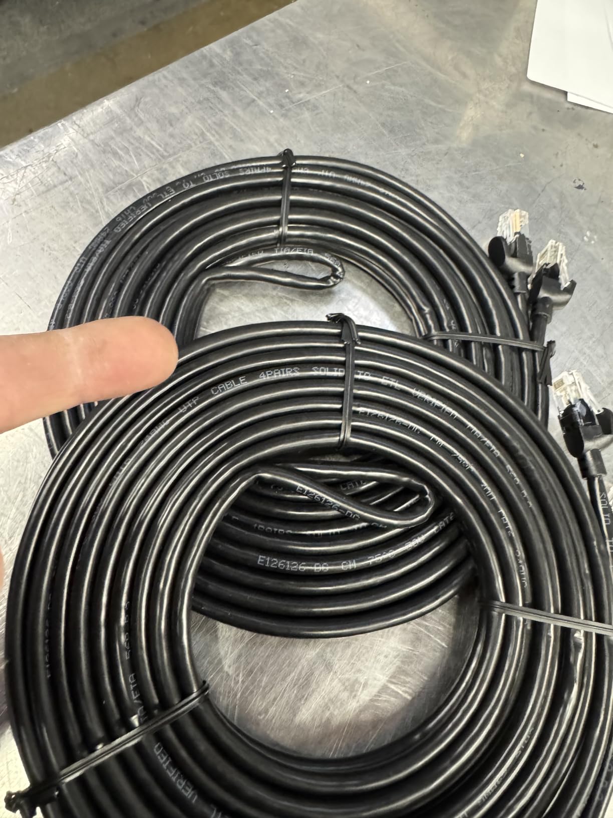 Ethernet Cable 50ft For Cat6/Cat5E, 10Gbps Compatible with Cat8/Cat7, 24AWG Network Cable Indoor&Outdoor, Direct Burial Waterproof&UV Resistant, High Speed Snagless RJ45 LAN Cord -PC/Router, Black customer photo 1