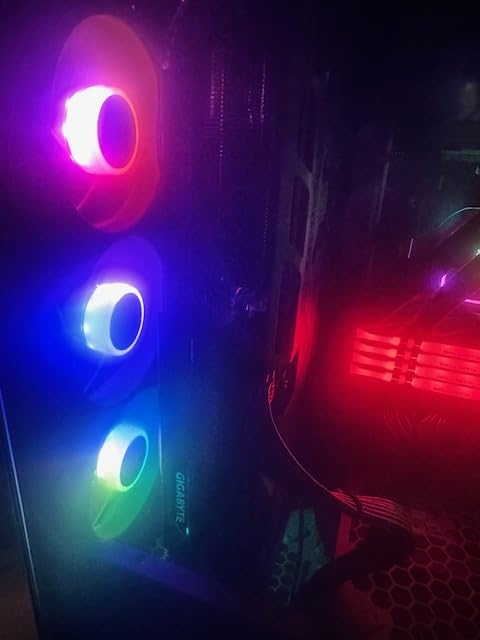 Thermaltake CT140 EX ARGB Reverse PC Cooling Fan (3-Fan Pack), Magnetic Connection, 5V Motherboard Sync, 16.8 Million Colors 9 Addressable LEDs, 140 mm Case/Radiator Fan customer photo 1