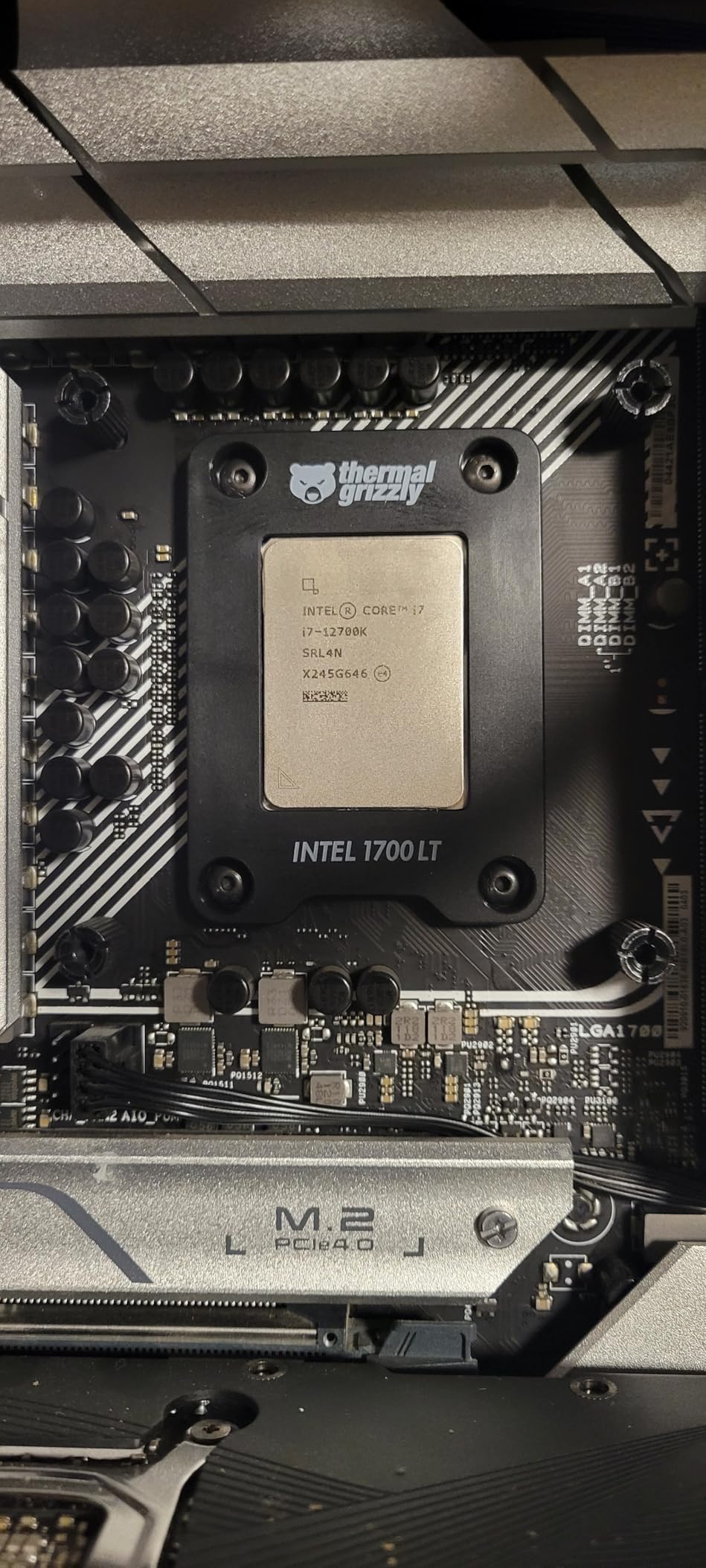 Thermal Grizzly CPU Contact Frame Intel 1700 LT - Black Glass-Fiber Reinforced ABS, LGA1700, Fits Intel 12th/13th/14th Gen, IHS Grind Max 0.2 mm, Replaces ILM customer photo 1