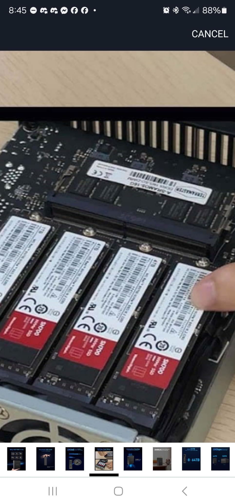 TERRAMASTER F8 SSD Plus NAS 8Bay Intel Core i3 8-Core, 16GB DDR5 (Diskless) | 10GbE Port, All SSD NAS, 8 Heat Sinks Included, Palm-Sized Network Attached Storage Peak Performance (Diskless) customer photo 1