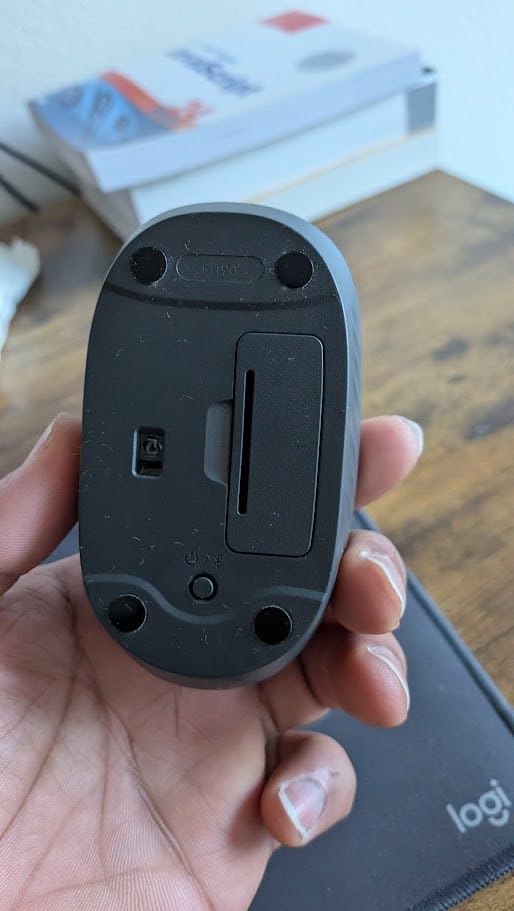 Logitech M196 Compact Ambidextrous Bluetooth Wireless Mouse - Graphite | Bluetooth connectivity, no USB receiver, quiet clicks, 3 non-customizable buttons, 12-month battery life, PC Mac compatible customer photo 1