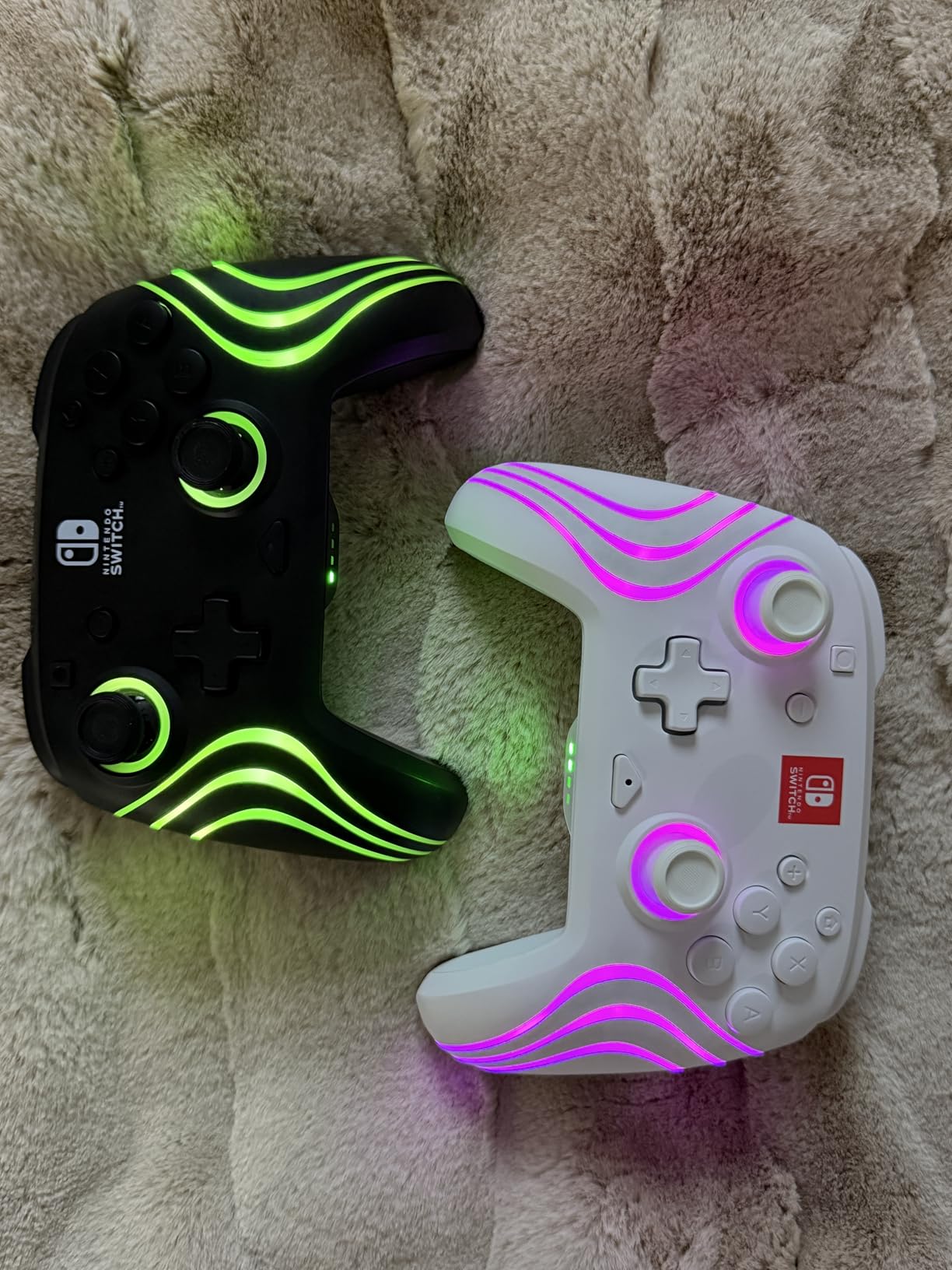 PDP Afterglow Wave Wireless RGB Gaming Controller for Nintendo Switch 2 | Nintendo Switch Lite, OLED, RGB LED Lighting, App Customization, Rechargeable 20-Hr Battery, 2 Mappable Back Buttons, Black customer photo 1