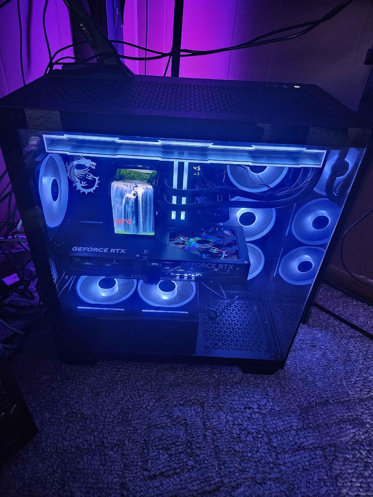 CORSAIR iCUE Link LX120-R RGB 120mm PWM Reverse Fan - Single Fan - Low-Noise, Magnetic Dome Bearing, Dual Light Loops, CORSAIR QuikTurn Screws, Zero RPM Mode - Black customer photo 1