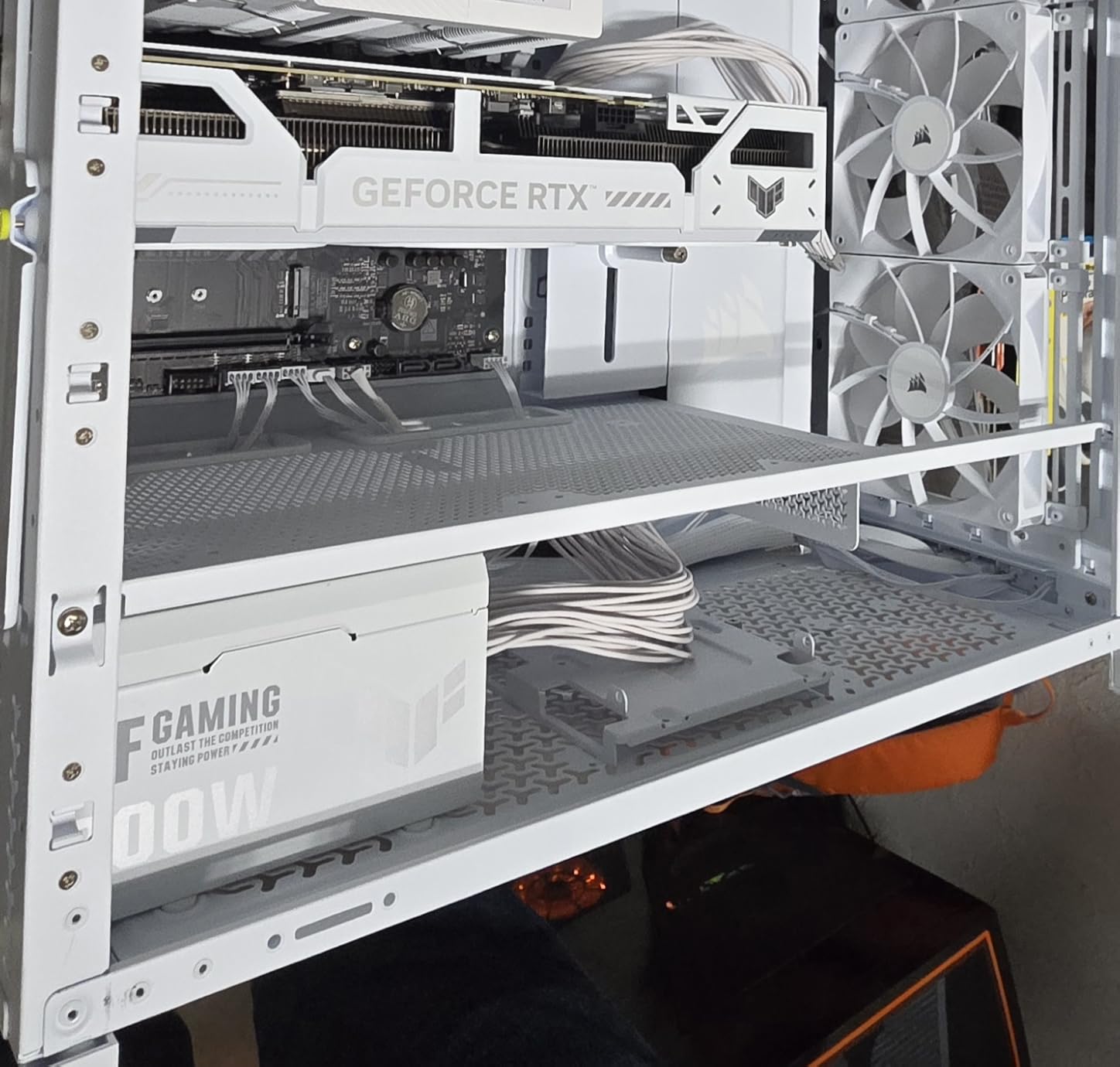 ASUS TUF Gaming 1000W Gold White Edition (1000 Watt, Fully Modular Power Supply, 80+ Gold Certified, Military-Grade Components, Dual Ball Bearing, Axial-tech Fan, PCB Coating, 10 Year Warranty) customer photo 1