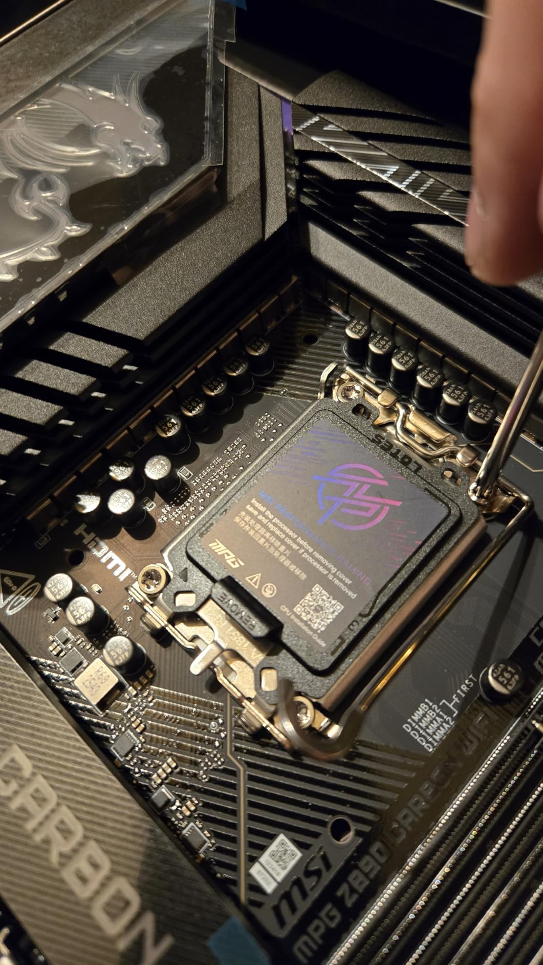 Thermal Grizzly - CPU Contact Frame Intel 1851 V1 - Anodized Aluminum, Black, LGA1851 Socket, Fits Intel Core Ultra 200 Series, Replaces ILM, up to 6°C Temp Reduction customer photo 1