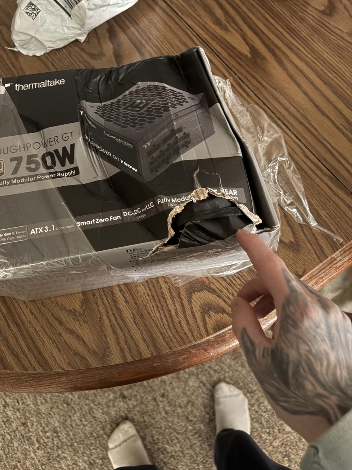 Thermaltake Toughpower GT 750W Snow ATX 3.1 Power Supply; 80 Plus Gold Efficiency; Smart Zero Fan; Native 600W PCIe 5.1 Connector; PS-TPT-0750FNFAGU-W; 5 Year Warranty customer photo 2