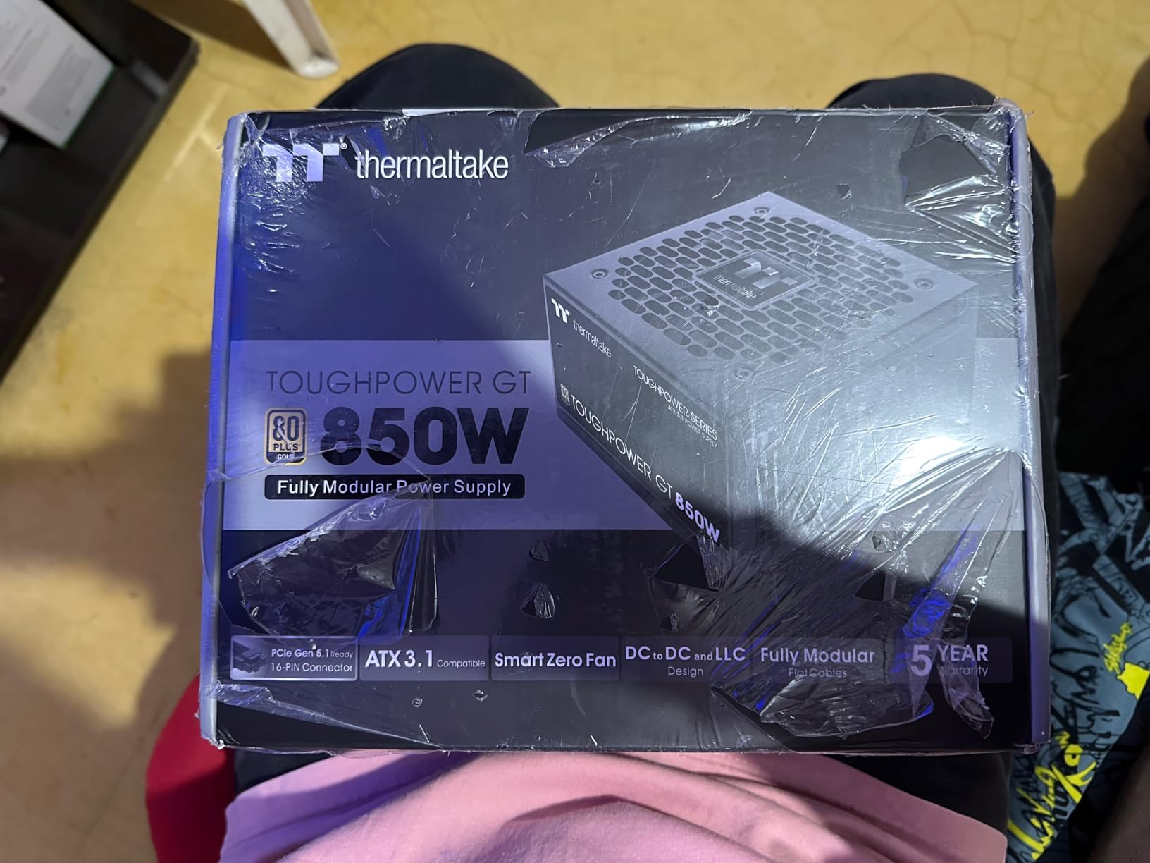 Thermaltake Toughpower GT 850W Snow ATX 3.1 Power Supply; 80 Plus Gold Efficiency; Smart Zero Fan; Native 600W PCIe 5.1 Connector; PS-TPT-0850FNFAGU-W; 5 Year Warranty customer photo 2