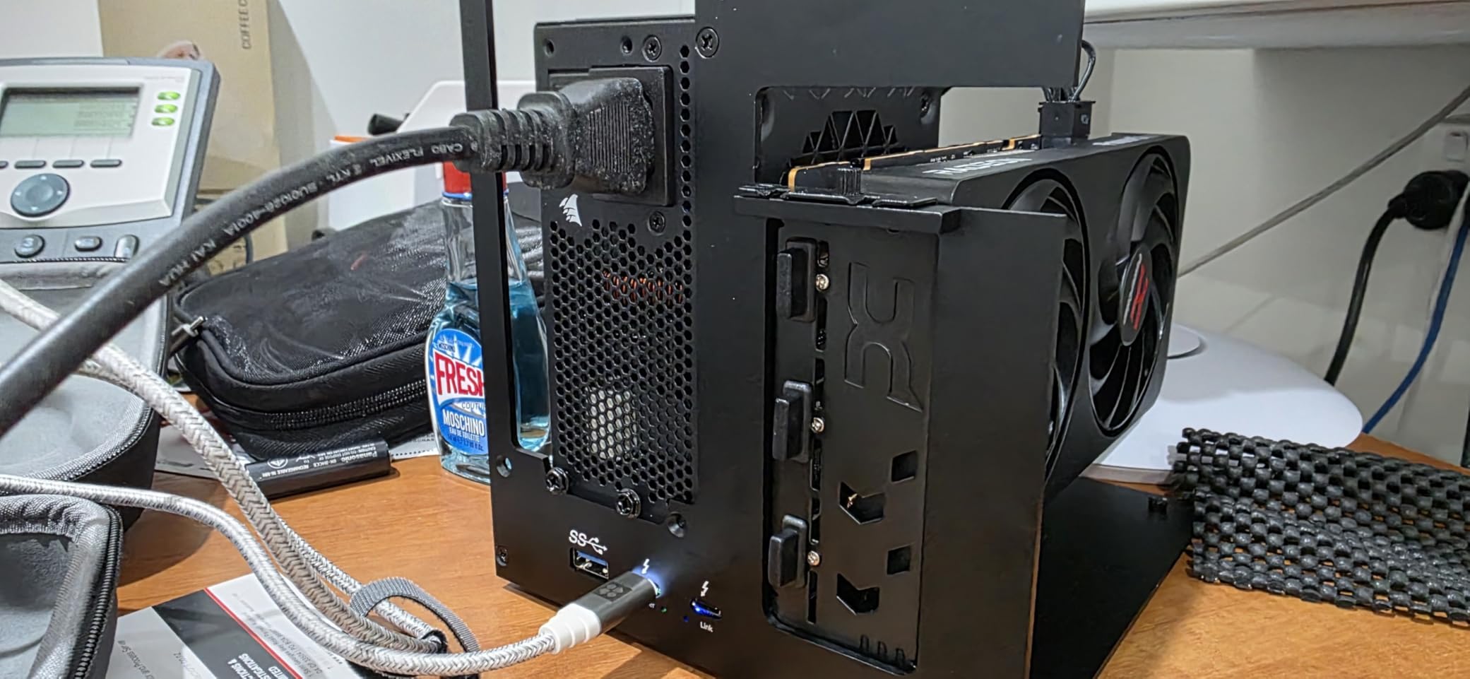 External eGPU Dock Compatible with Thunderbolt 3/4 USB4, 85W PD | eGPU Dock for Mini PCs, Laptops and Gaming Handhelds | Compatible with NVIDIA/AMD PCIe, ATX Power Supply | Windows 10/11 customer photo 2