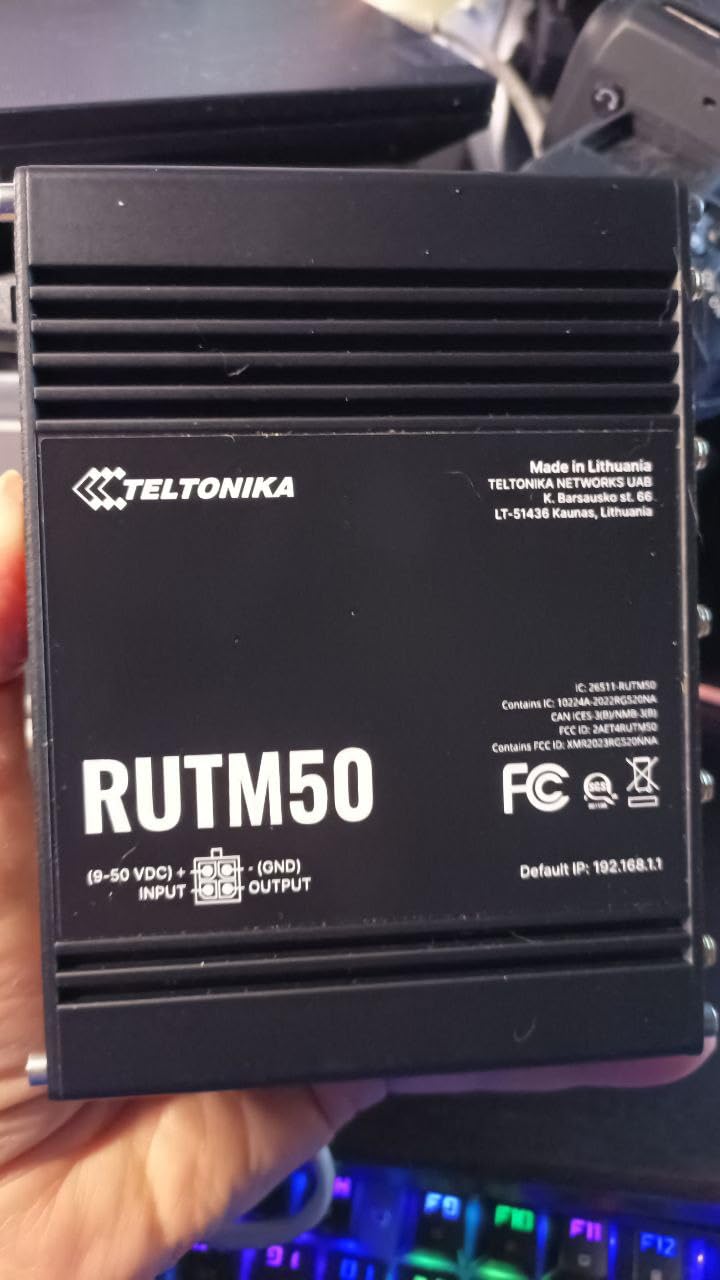 Teltonika RUTM50 5G Industrial Router - Dual SIM Failover, WiFi 5, Gigabit Ethernet, VPN & RMS Support (RUTM50000000) customer photo 1