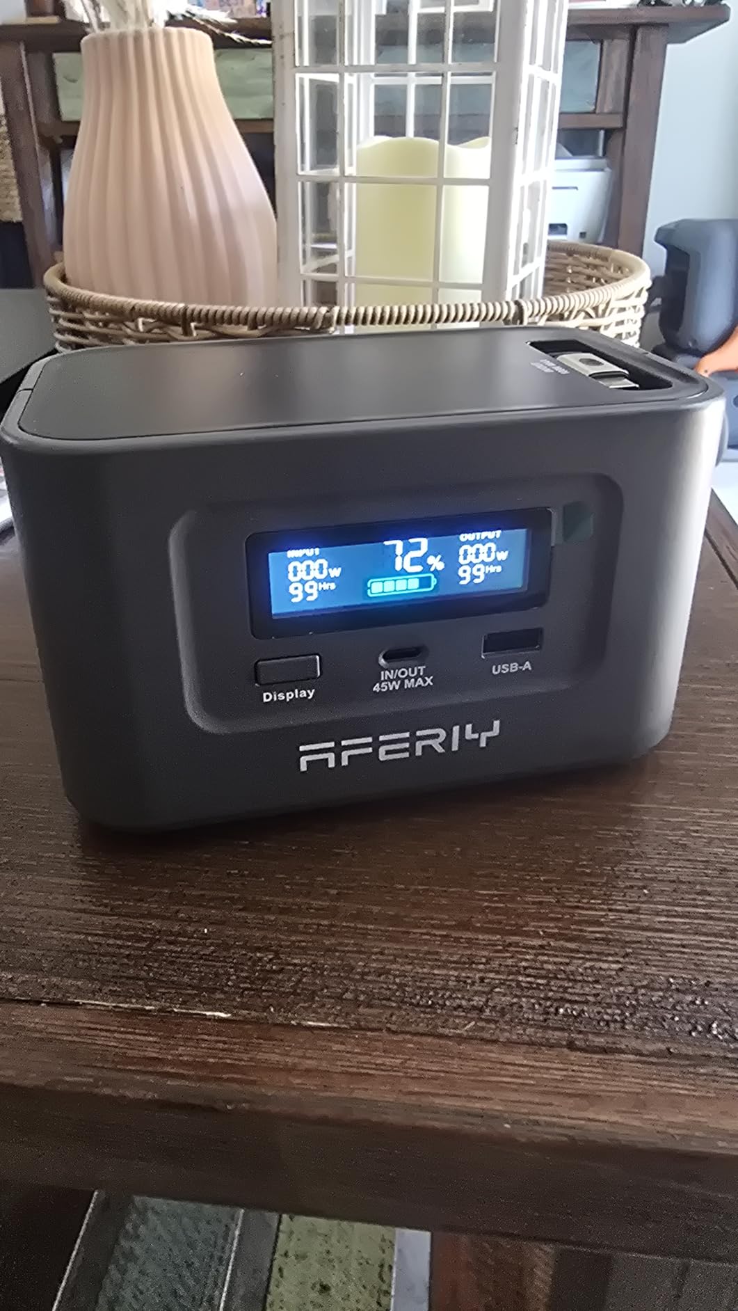 AFERIY Nano100 31000mAh Power Bank Station, 100W PD Laptop Portable Charger | 145W Total Fast Charging, LiFePO4 Battery Pack 3000+ Cycles for MacBook Pro/Air/iPad/iPhone 17/16/Samsung S24/Dell/HP and More customer photo 1