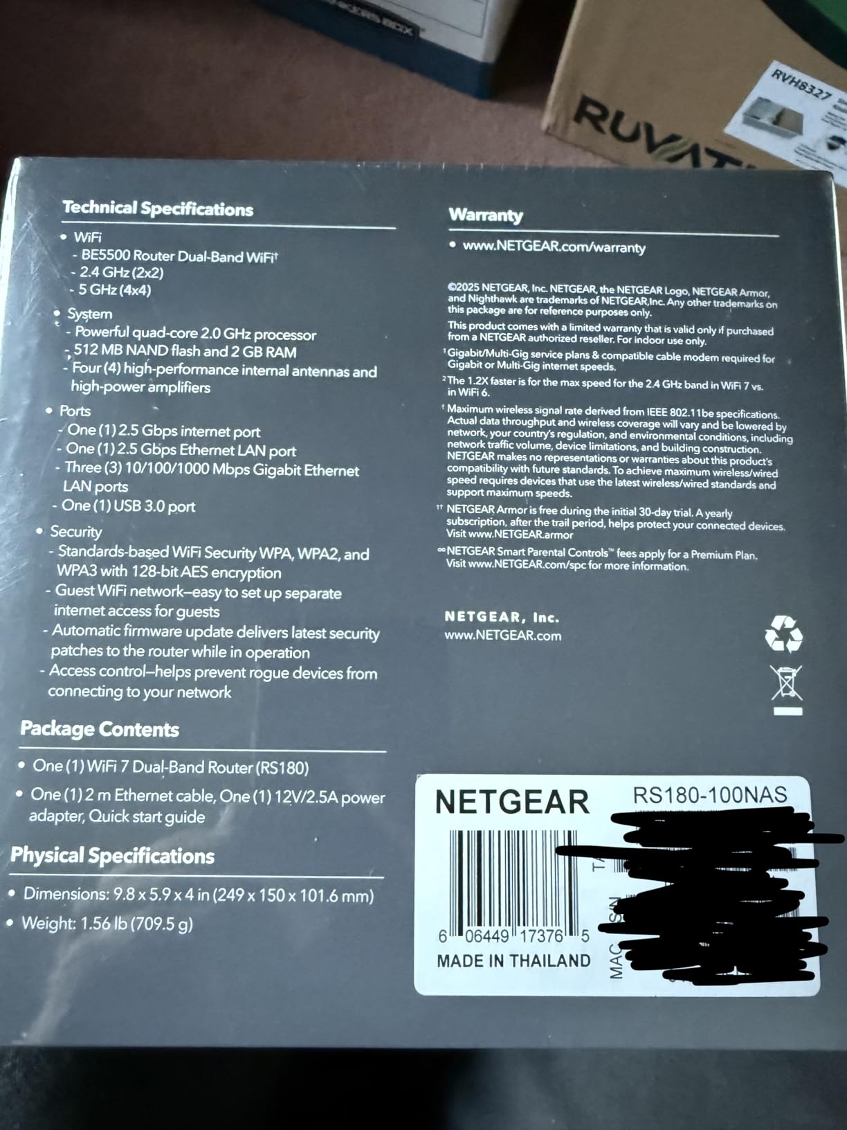 NETGEAR Nighthawk RS180 WiFi 7 Router customer photo 1