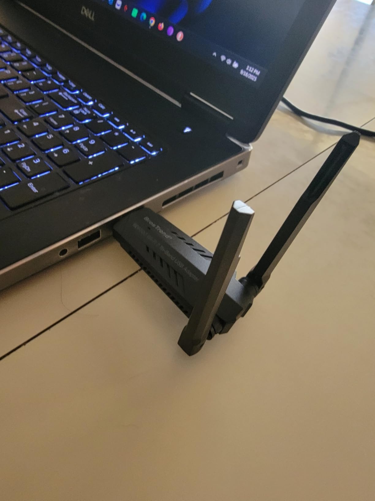 BrosTrend BE6500 USB WiFi 7 Adapter for Desktop PC Tri-Band Long Range WPA3 | USB WiFi Adapter Dongle for Windows 11/10, 6GHz + 5GHz + 2.4GHz, High Gain WiFi Antennas, Ultra-Fast for Gaming Video, 4K-QAM customer photo 1