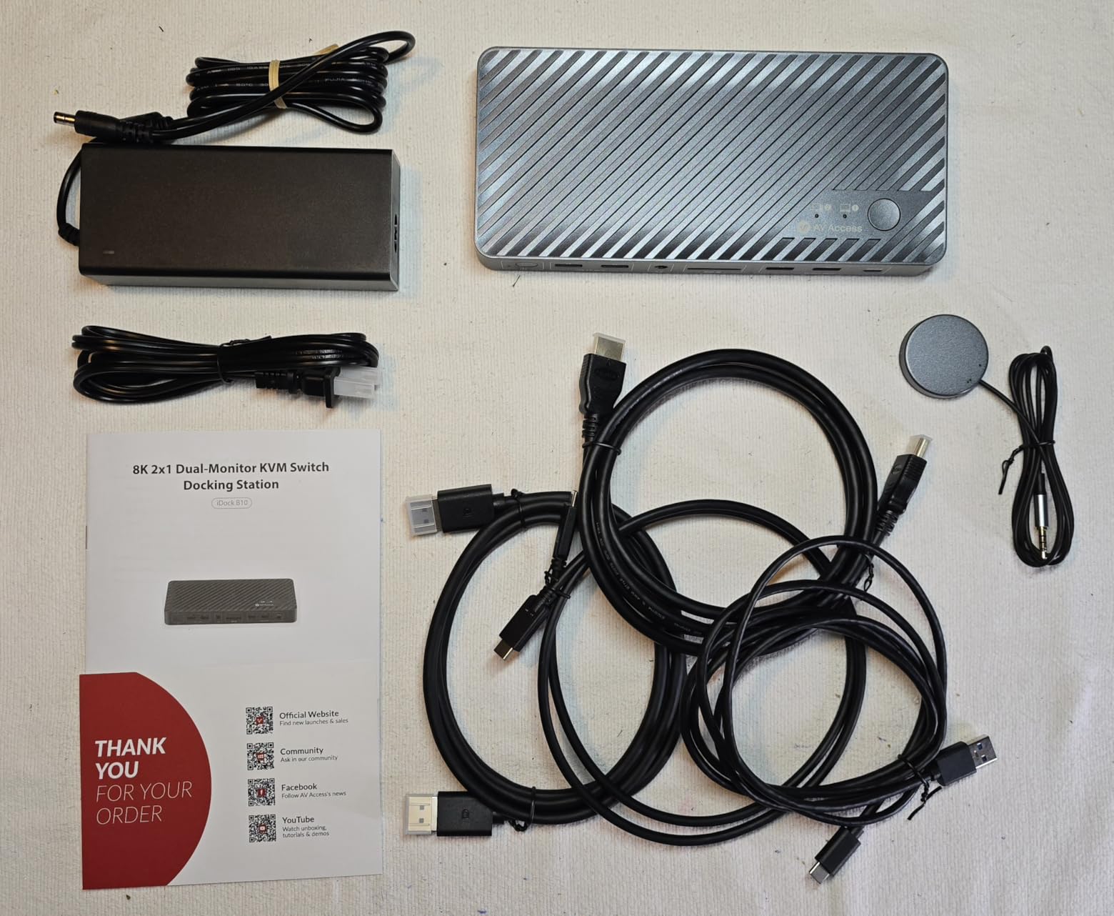 AV Access KVM Switch 2 Monitors 2 Computers, 8K KVM Docking Station | 100W PD, 1G Ethernet, 10Gbps, 4K@165Hz, 8K@60Hz, Dual Monitor KVM Switch for Laptop & Desktop, Ideal for Work & Gaming Setups customer photo 1