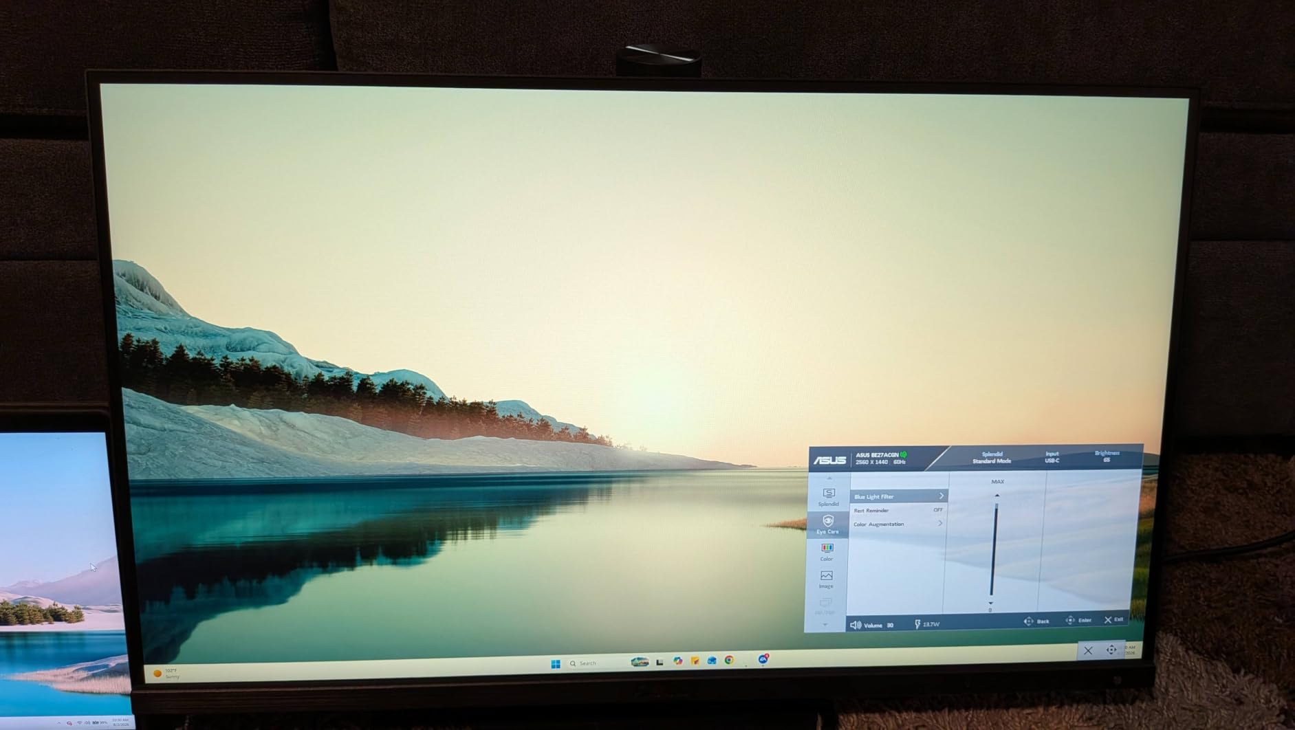 ASUS BE27ACGN 27 Inch 1440P QHD 120Hz Computer Monitor, Webcam, USB-C 96W | 2K, IPS USB-C Docking, RJ45, Speakers, Height Adjustable, DisplayPort Daisy-chain, Eye Care, VESA Wall Mount, EPEAT Gold customer photo 1