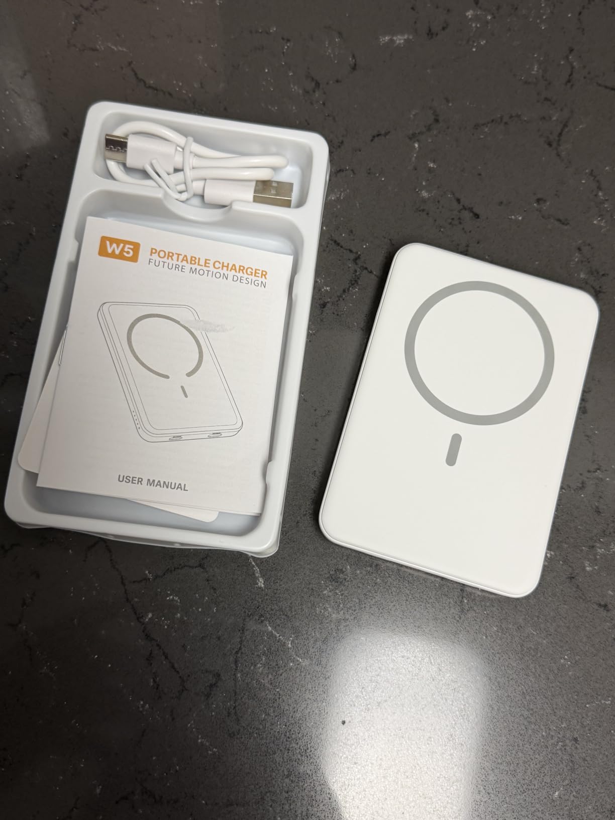 for Magsafe Portable Charger, 5000mAh Slim Wireless Magnetic Power Bank | Travel Essential for MagSafe Battery Pack with USB C Charging, Compatible with 17/16/15/14/13/12 Series (Graphite Gray) customer photo 2