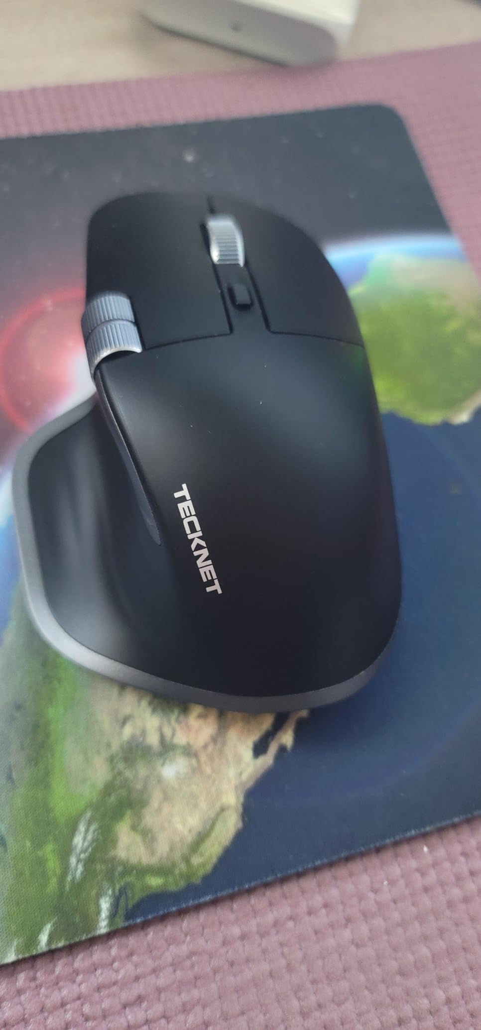 TECKNET Wireless Mouse, Side Scroll Bluetooth Rechargeable, 3-Device | Switch Among 3 Devices, 6 DPI Levels (up to 4800 DPI), BT 5.3/5.0/2.4G USB-A, Quiet Clicks, 7 Buttons, Ergonomic, Black customer photo 1
