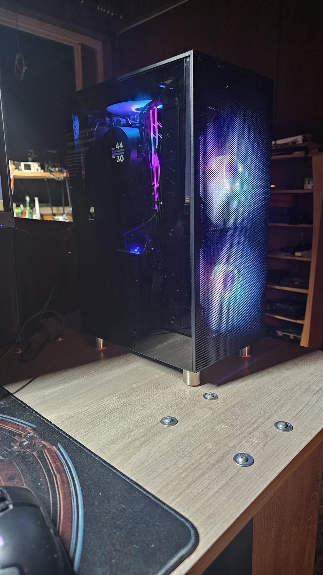 SSUPD Meshroom S V2 Mini-ITX Gaming PC Case (SFF), Full Mesh Panel with PCIE 5.0 Riser Cable, Compatible ATX MB/RX9070/5090/280mm AIO, USB Type-C (Black Variant B) customer photo 1