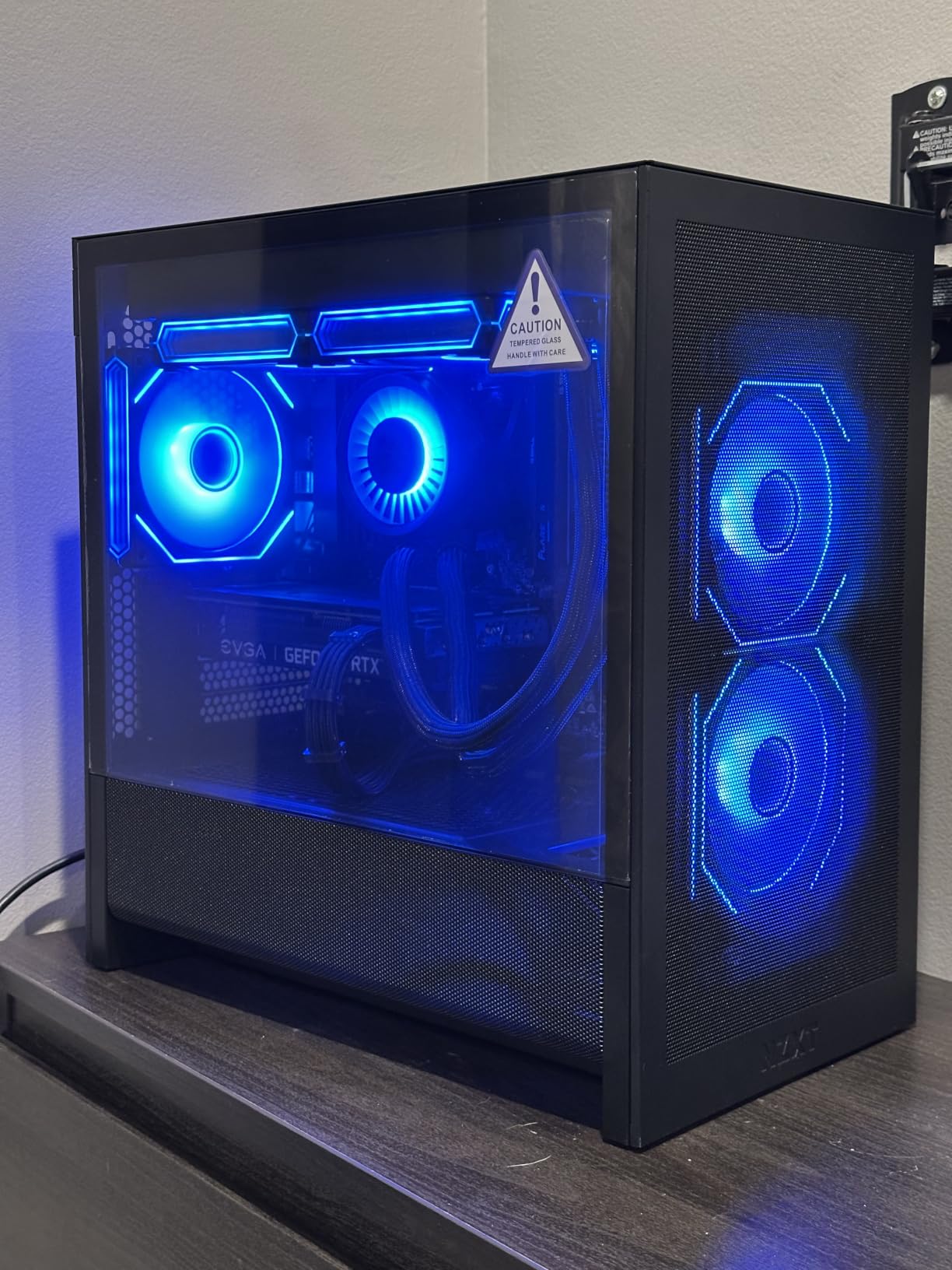 6 Pack ARGB PWM Fans, 4 Forward Fan +2 Reverse Fans, 5V Addressable RGB Fans with Controller, PWM PC Fan 1550 RPM, Computer Case and Liquid Cooling System, Three Sided Prism Design, Black customer photo 1