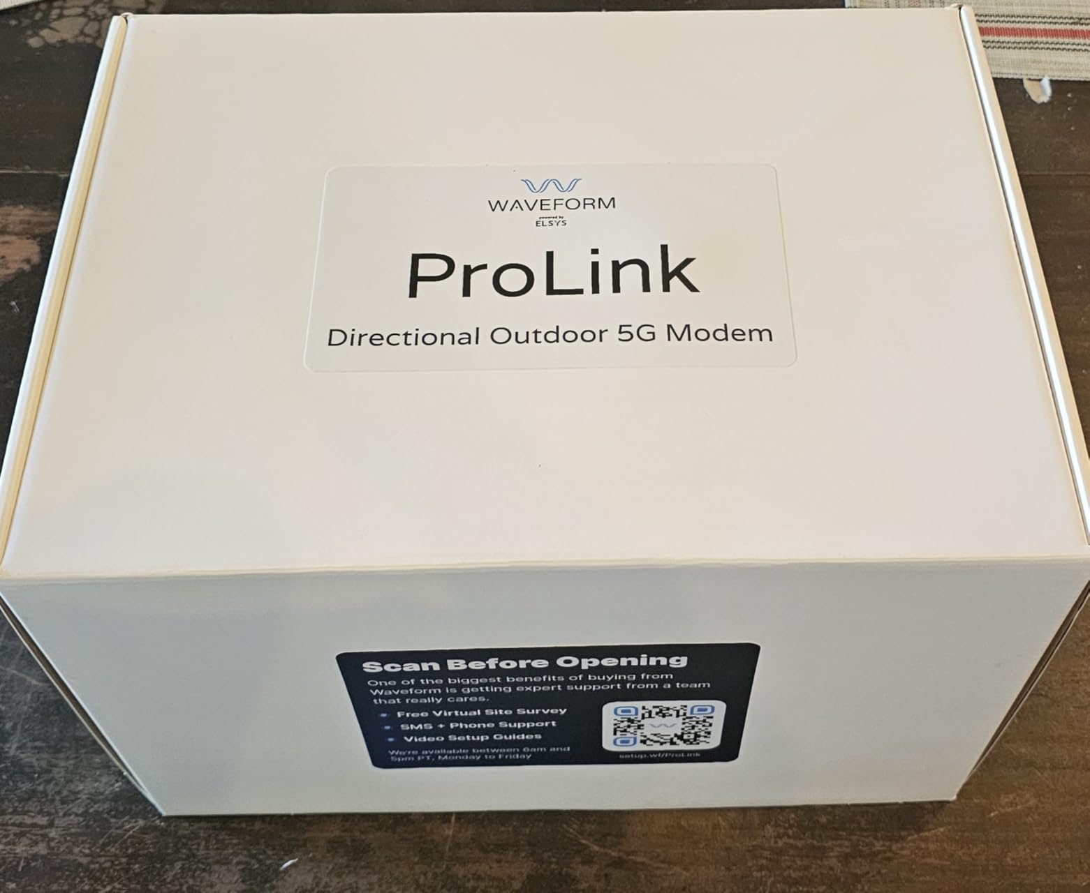 Waveform ProLink: Directional Outdoor 5G NR SA/NSA Modem | x62 Modem Dual SIM | 4x4 High-Gain Antenna | IP65 Waterproof CPE for T-Mobile, Verizon, AT&T | Up to 2.5 Gbps | Includes Window Entry Cable customer photo 1