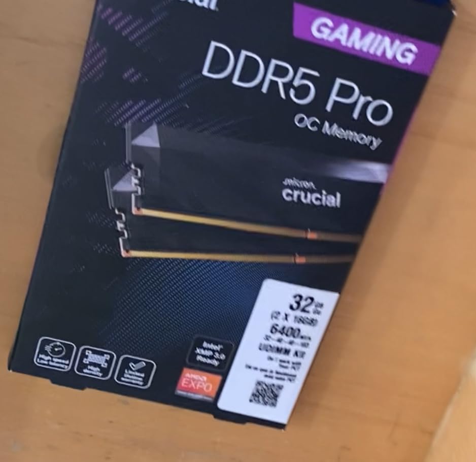 Crucial Pro DDR5 RAM 32GB Kit (2x16GB), 6400MHz CL32, Overclocking Desktop Gaming Memory, Intel XMP 3.0 & AMD Expo Compatible, Black - CP2K16G64C32U5B customer photo 2