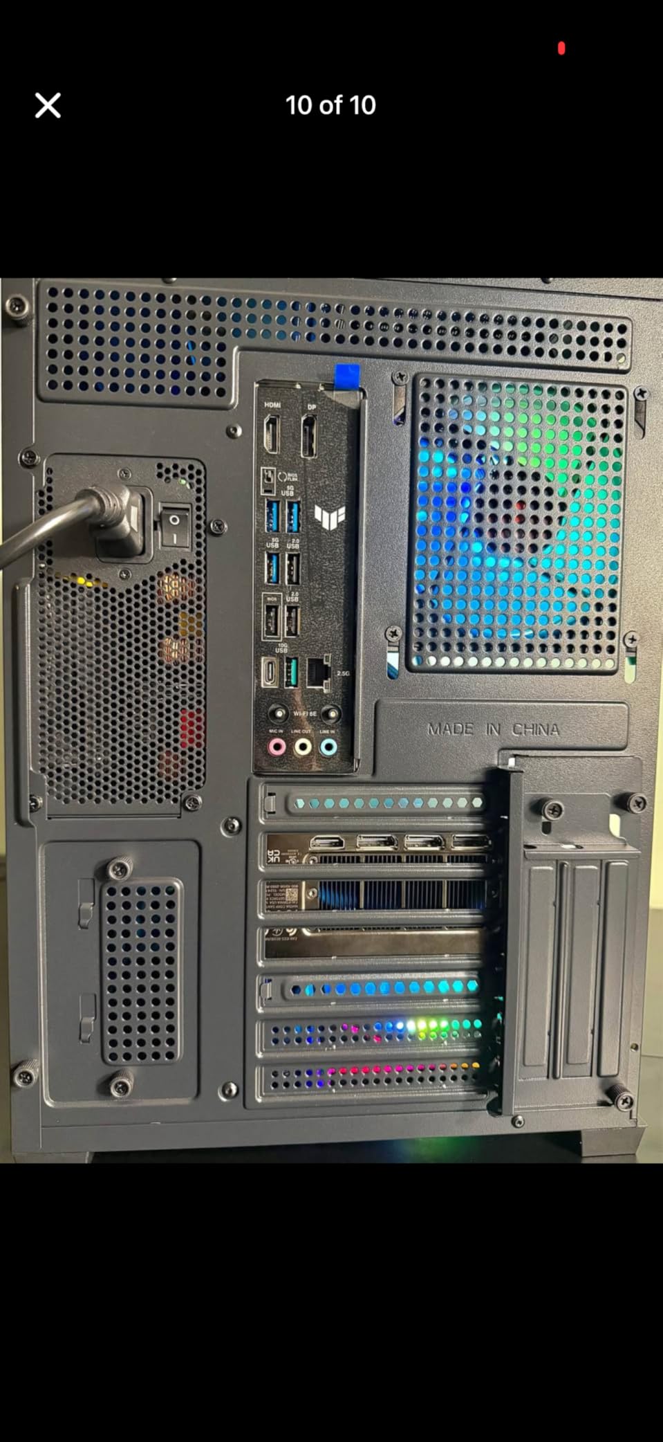 PC CASE 9 PWM ARGB Fans Pre-Installed, Mid-Tower Gaming PC Case, Panoramic Tempered Glass Computer Case with Type-C, 420mm & 360mm Radiator Support, Black, K9 customer photo 2