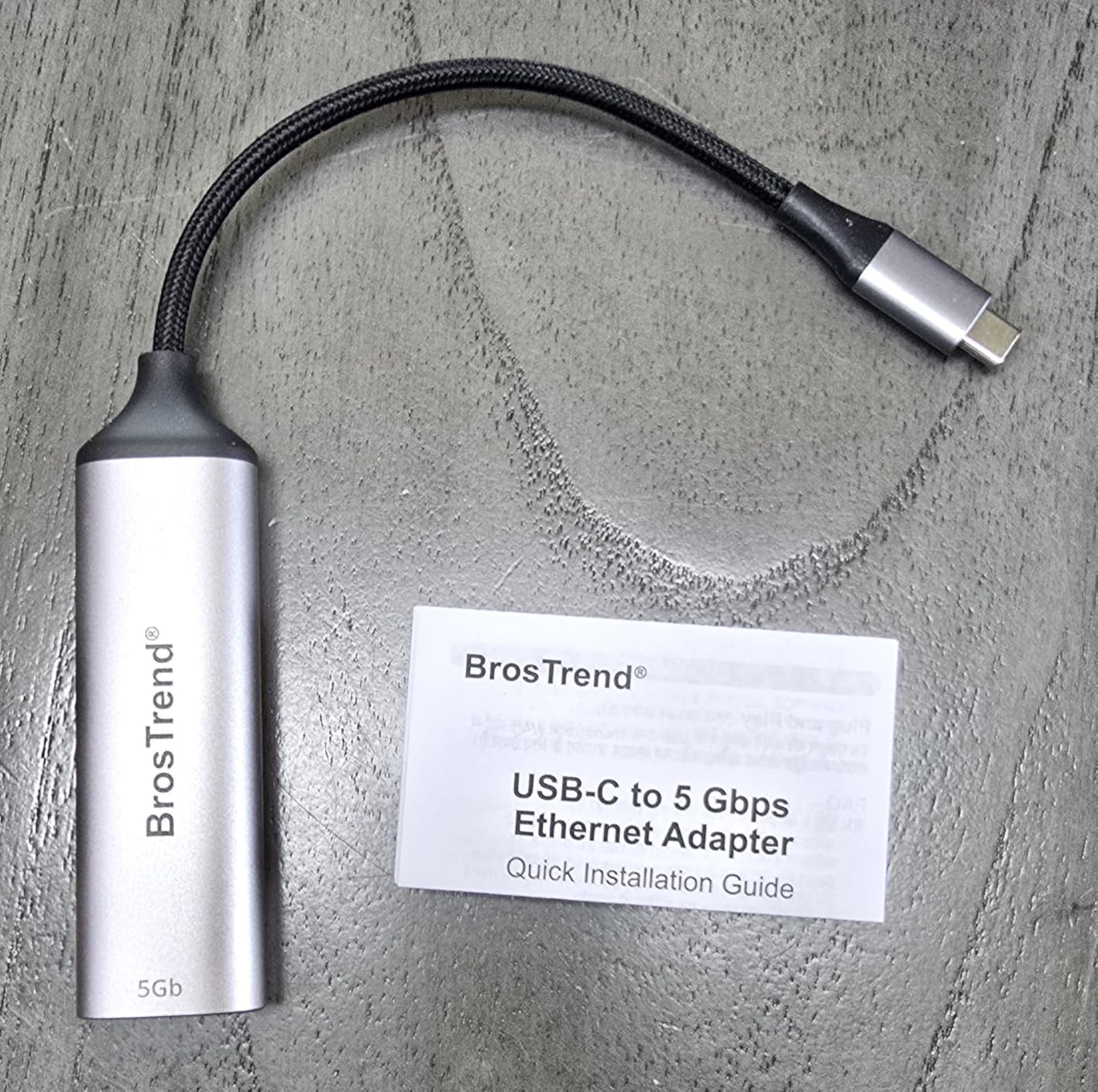 BrosTrend 5Gb USB C to Ethernet Adapter for Windows, MacOS iOS, Plug & Play | Aluminum 5Gb USB Ethernet Adapter for Laptop XPS, Macbook Air/Pro, iPad, Thunderbolt 5/4/3 Compatible, Lifetime Protection customer photo 1