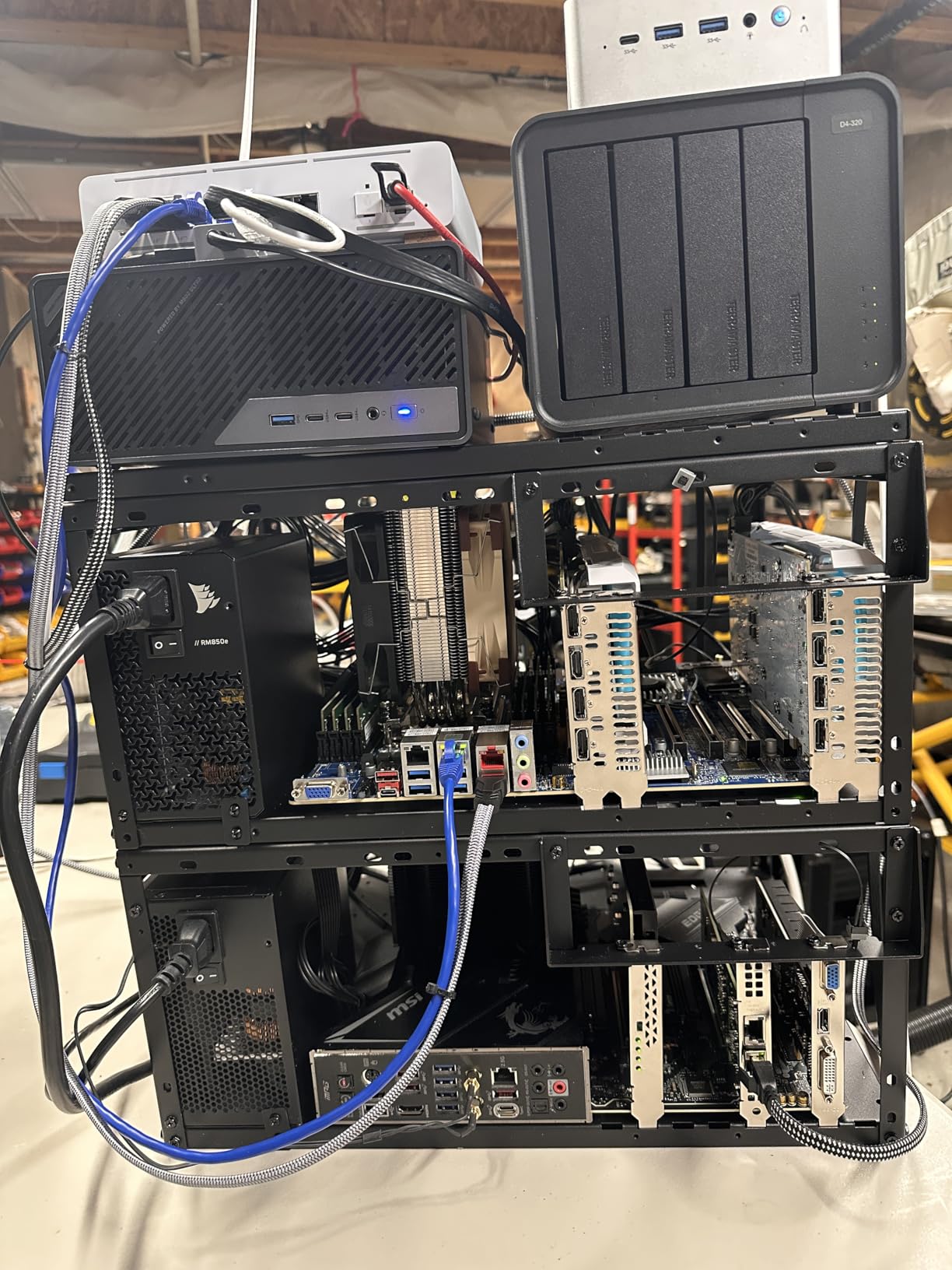 PC Test Bench, Open Air PC Case, Open Frame Computer Chassis, Techbench Server Rack Mount PC Case for ETAX ATX MATX ETAX X79 X99 Micro ATX Motherboards (Stackable) customer photo 2