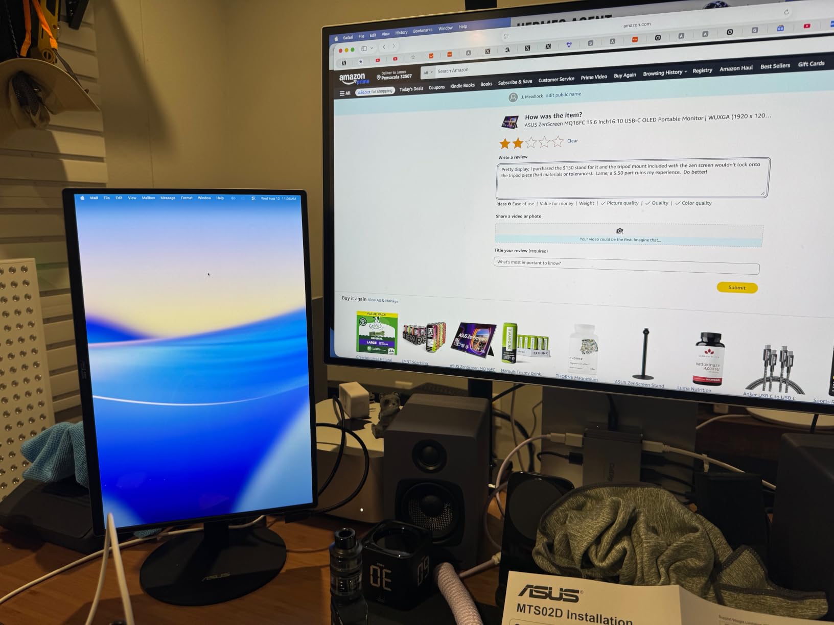 ASUS ZenScreen MQ16FC 15.6 Inch16:10 USB-C OLED Portable Monitor customer photo 1