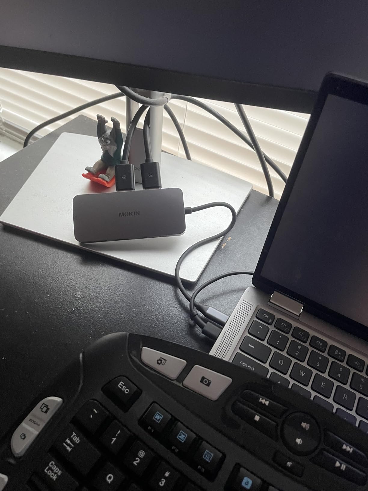 MOKiN Laptop Docking Station Dual Monitor 4K HDMI USB C Hub for Dell/HP/Mac | 14-in-1, 2 HDMI 2 DP,Triple 4K, 87W PD, Ethernet, SD/TF Card Reader, Turn off Screen Button, USB C Dock for Laptop, MacBook customer photo 1