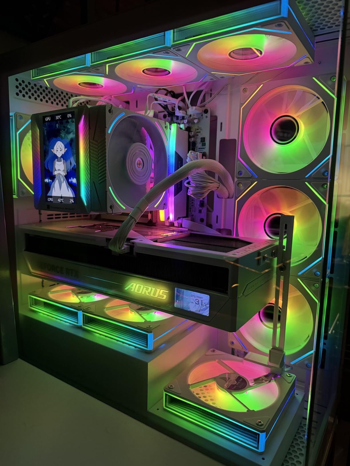 Thermalright Peerless Assassin 120 Vision MAX ARGB White CPU Air Cooler, Twin Tower Radiator 2150RPM, 480x854 IPS Screen 5'', Intel LGA1851/1700/115x, AM4/AM5 customer photo 2