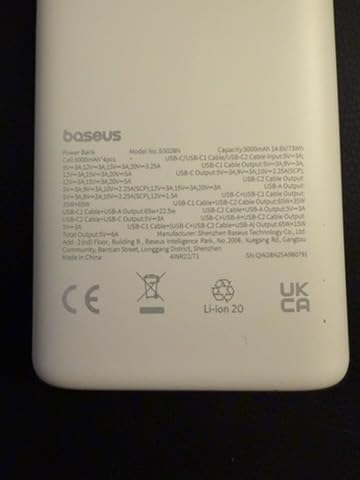 Baseus 100W Power Bank 20000mAh, Portable Laptop Charger with Built-in USB-C Dual Cables, Travel Essential PD QC Fast Charging for MacBook, iPad, iPhone 17/16, Samsung, Steam Deck, TSA-Approved customer photo 1