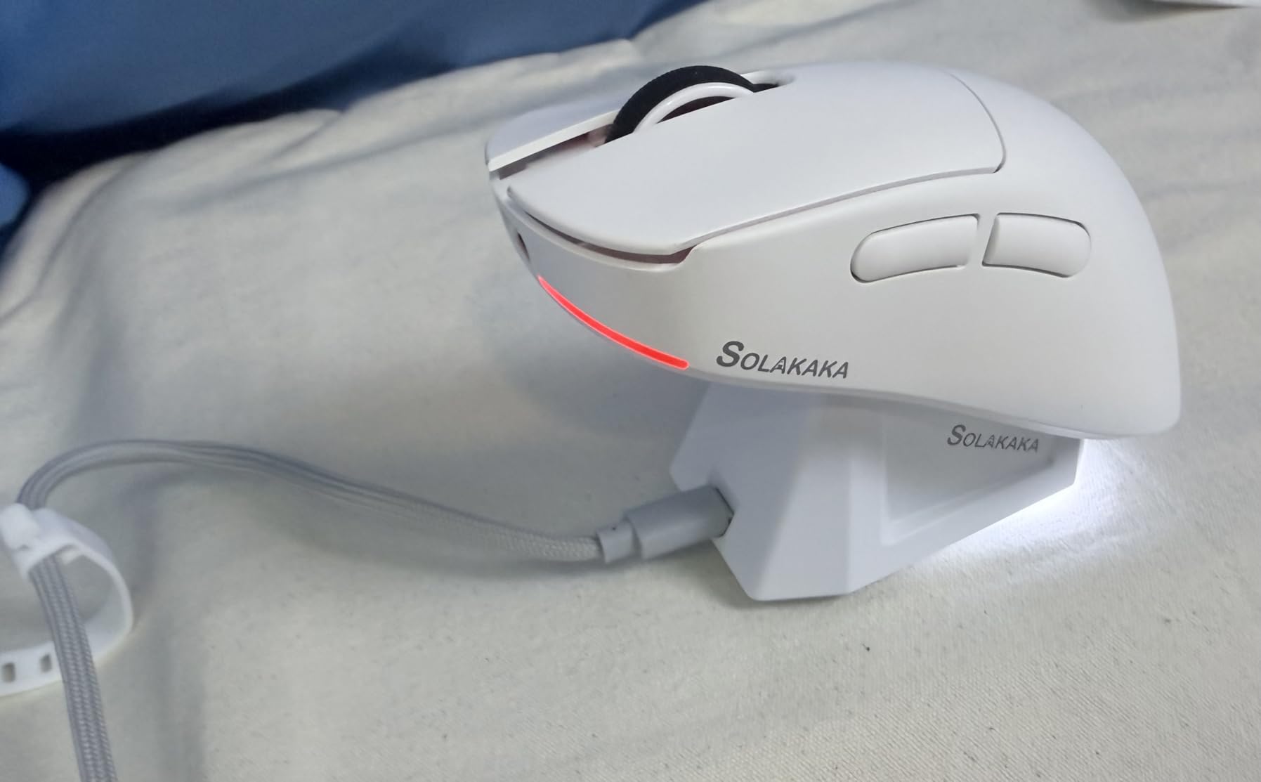 SOLAKAKA SM822 Wireless Gaming Mouse with Charging Dock, Tri-Mode Wireless Mouse, PAW3311 Optical Sensor, Up to 24,000DPI, 62g Lightweight Mouse with 5 programmable Buttons, for PC, Laptop (Black) customer photo 2