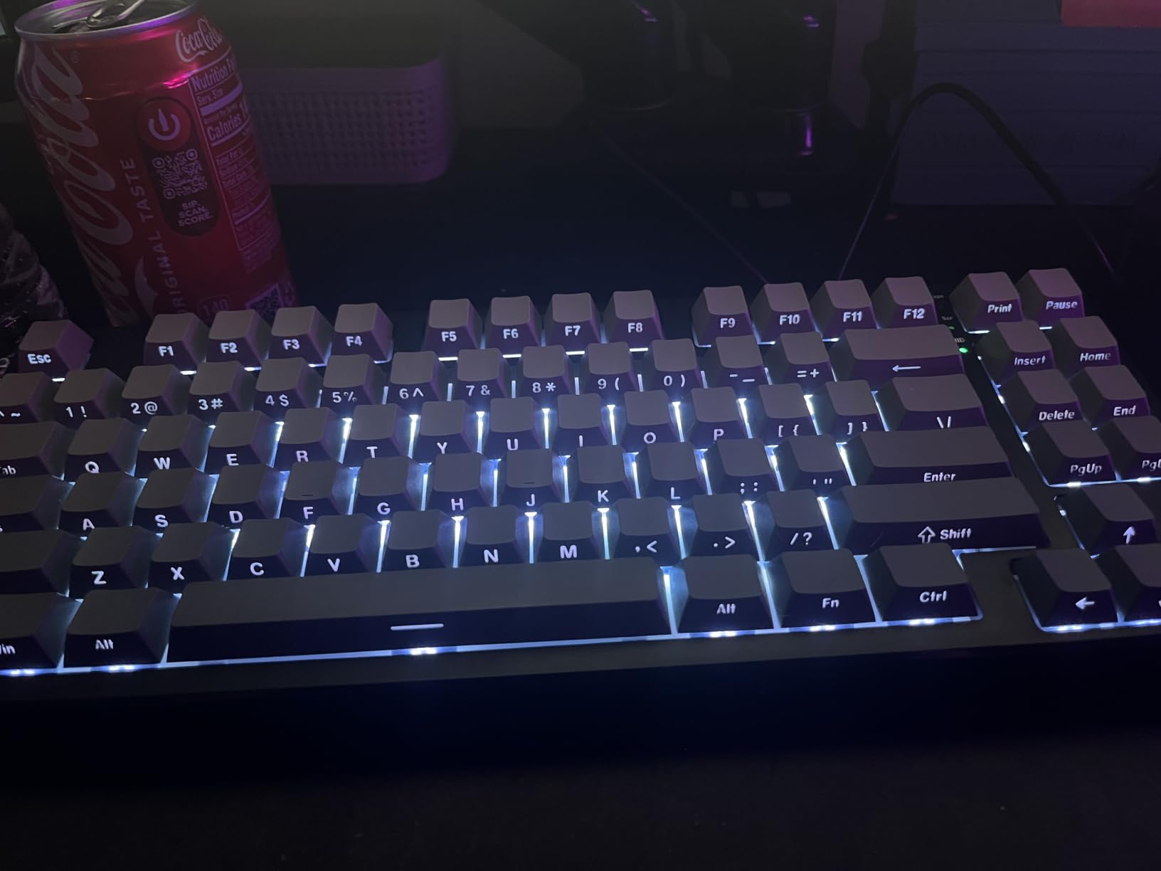 Kisnt KN85 Wireless Silent Mechanical Keyboard, 75% Layout, Bluetooth/2.4GHz/USB-C, Custom RGB Backlit, Hot Swappable, Quiet Typing for Windows/Mac/PC (Berry Red) customer photo 2