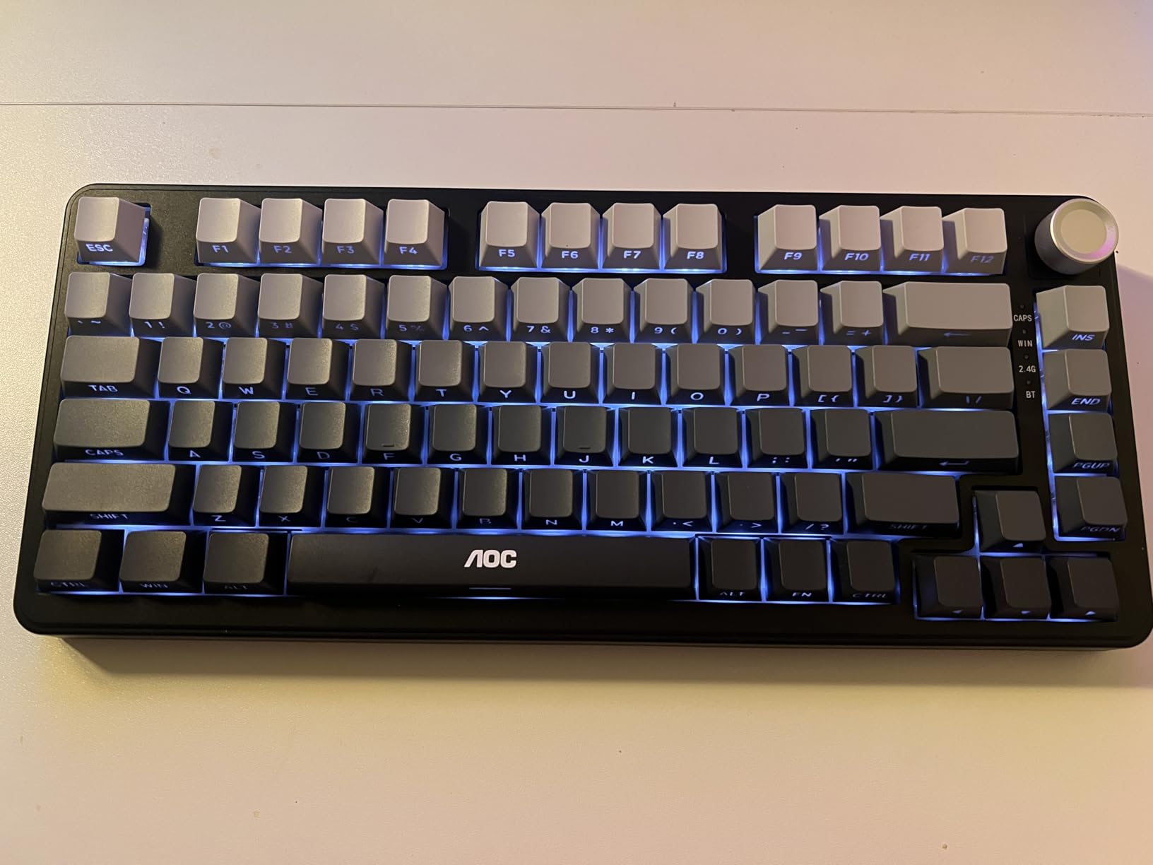 AOC GK330 75% Wireless Mechanical Gaming Keyboard, Hot-Swappable 3-Mode RGB | BT/2.4GHz/USB-C Connectivity, Pre-Lubed Reaper Switches, Anti-Ghosting, Gasket Mount and 5-Layer Sound-Dampening Padding customer photo 1