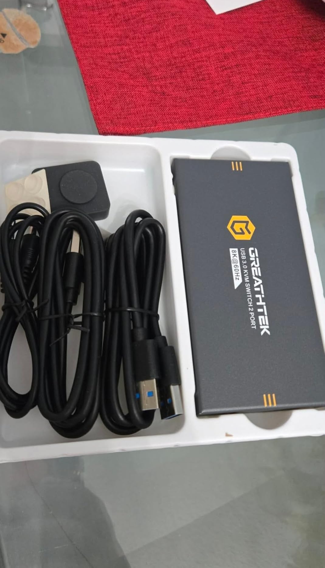 Hearvo USB 3.0 HDMI + USB-C KVM Switch 1 Monitor 2 Computers | 4K@60Hz KVM Switch for PC & Laptop/Mac mini Sharing Monitor Keyboard Mouse and USB Devices customer photo 1