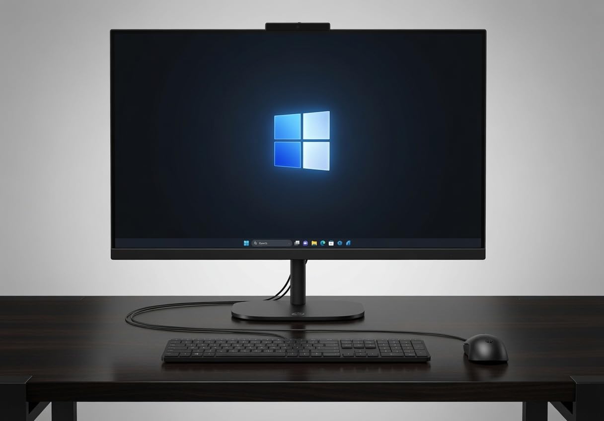 HP OmniStudio 27 inch All-in-One Desktop Next Gen AI PC, FHD Display, AMD Ryzen AI 7 445, 16 GB RAM, 512 GB SSD, AMD Radeon 840M Graphics, Windows 11 Home, Jet Black, 27-cw0102 (2026) customer photo 2