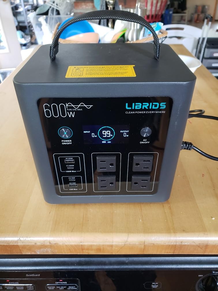 LIBRIDS Portable Power Station 640Wh, 1200W Surge, Solar Generator 4 AC | Backup LiFePO4 Battery, 1.5Hr Charge, 10ms UPS, 8 Ports, Pure Sine Wave Metal Design for RV Camping, Home Backup & Emergency customer photo 1