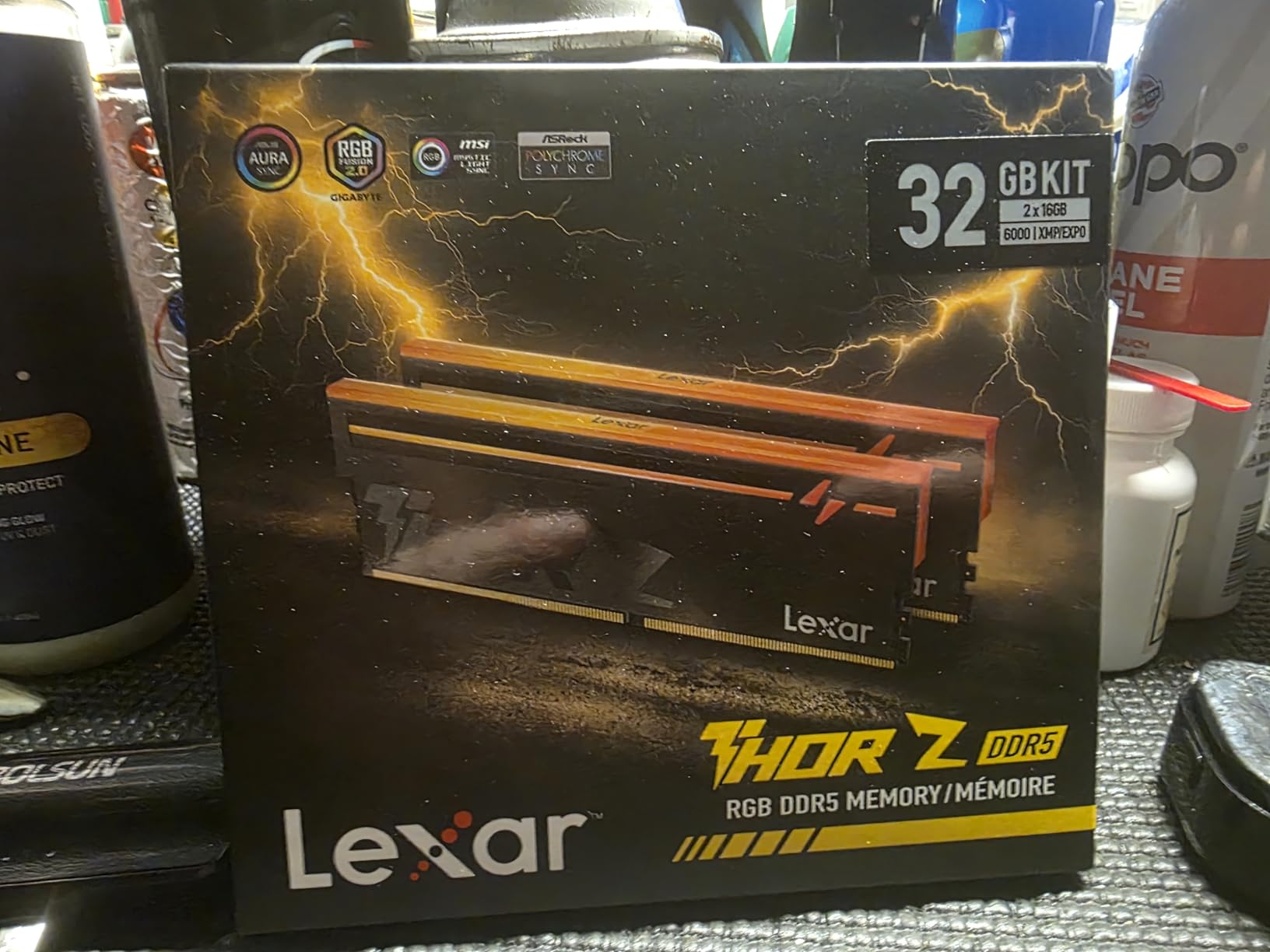 Lexar Thor Z RGB DDR5 RAM 32GB Kit (2x16GB) 6000MHz CL38 DRAM 288-Pin UDIMM | Supports Intel XMP 3.0 & AMD EXPO On-die ECC, PMIC, 1.35V High-Performance PC Computer Memory for Gaming, AI customer photo 2