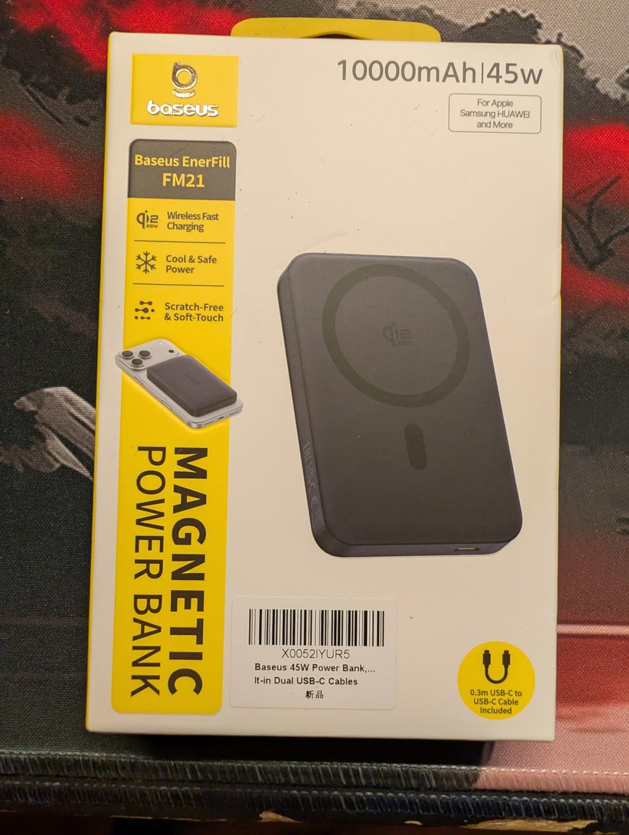 Baseus for MagSafe Portable Charger, Qi2.2 25W Wireless Magnetic Power Bank 10000mAh with USB-C Cable 45W PD Charging, Flight-Safe Travel Portable Battery Pack for iPhone 17/16/15/14/13/12 Only customer photo 2