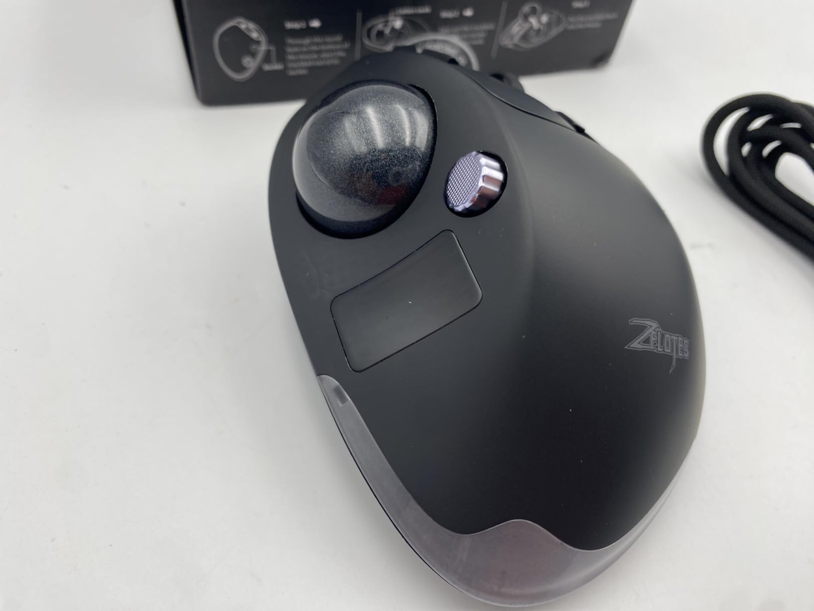 Wireless Mouse - 2.4GHz + Bluetooth Dual Mode Connection, 8 Programmable Buttons, 8000 CPI Adjustable, Trackball Design, with Display Screen, Ergonomic Tilt Angle, For Windows, macOS, Android, Linux customer photo 2