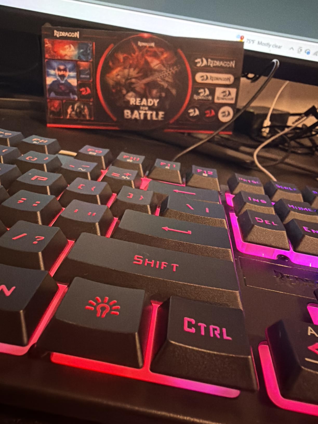 Redragon K771 Wireless Mechanical Keyboard, 108-Key Gaming Keyboard with 4 Extra Hotkeys, 5-Layer Noise Dampening, Pre-lubed Linear Switches, Hot-swap Custom RGB Keyboard for PC/Mac - Blue&White customer photo 2