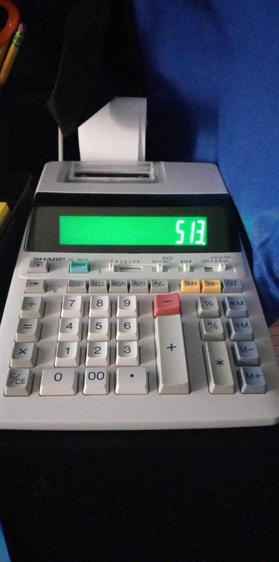 Sharp EL-1801V Ink Printing Calculator, 12-Digit LCD, AC Powered, Off-White, Ideal for Business & Office Use, Easy-to-Read Display & Durable Design customer photo 1