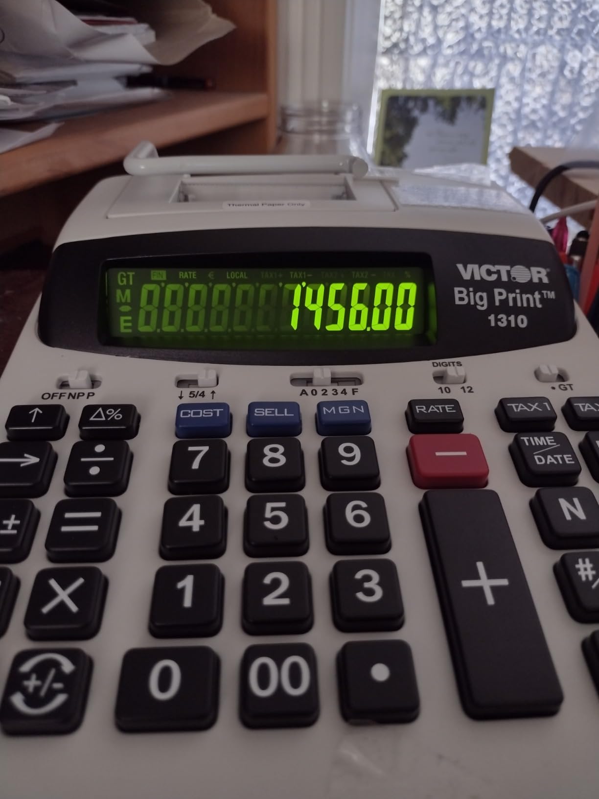 Victor Big Print 12-Digit Thermal Printing Calculator, White (1310) customer photo 2