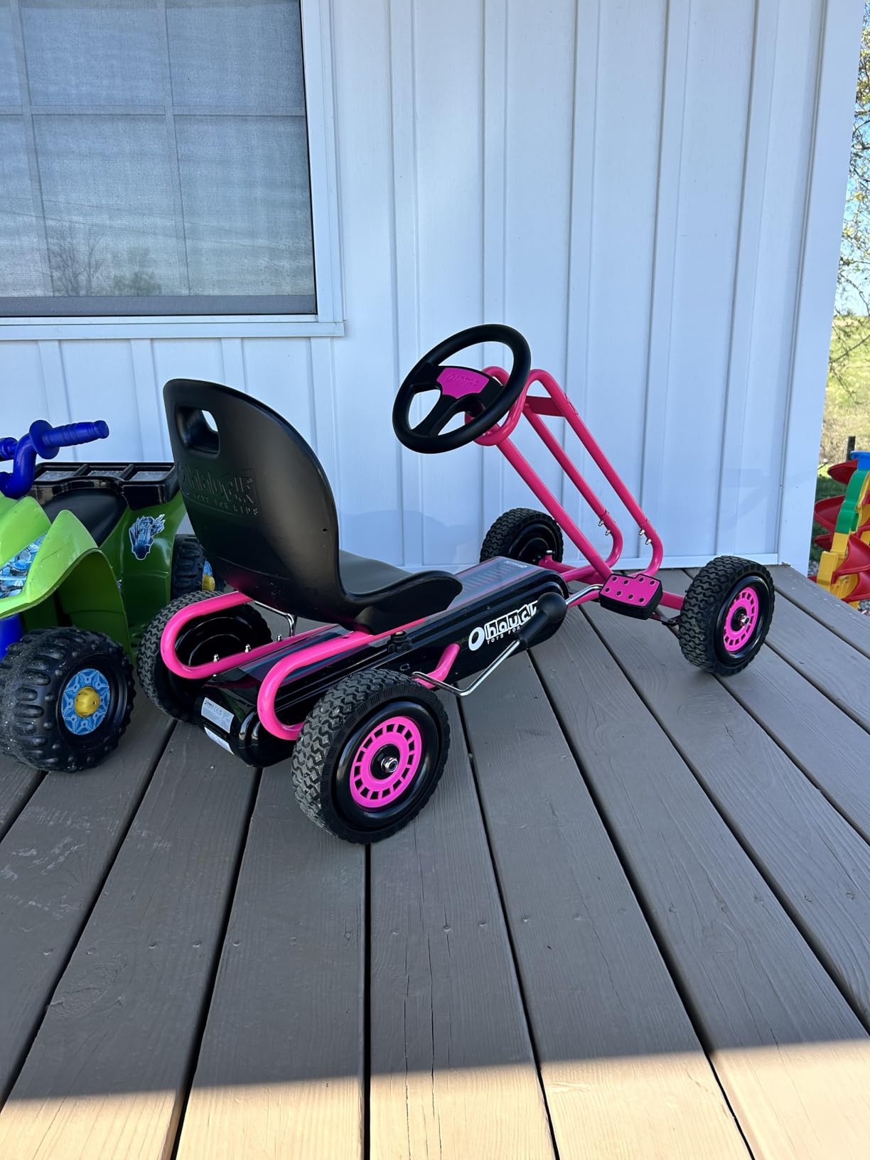 hauck Kids Pedal Go Kart, 4 Wheel Bike Cart, Ride for Ages 4-8, Green customer photo 2