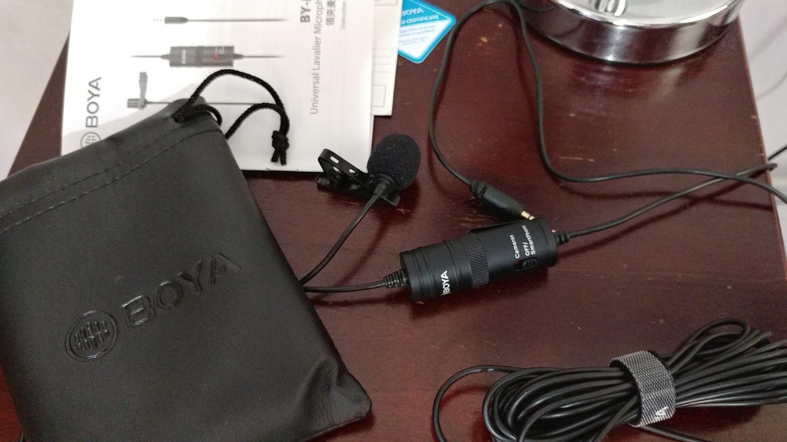 BOYA by M1 Collar Microphone for Smartphones Canon Nikon DSLR Cameras Camcorders Audio Recorder PC customer photo 1