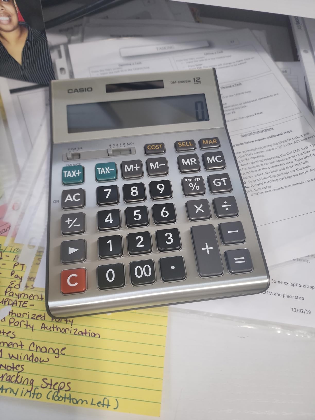 Casio DM-1200BM Business Desktop Calculator, Cost/Sell/Margin, Silver customer photo 1