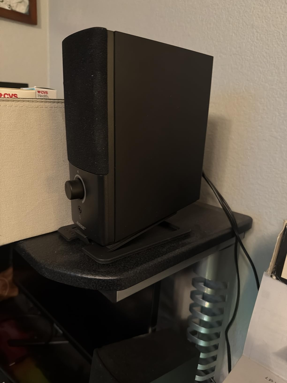 Kanto S2 Tilted Desktop Speaker Stands for Small Speakers & Compact 2”-3” Studio Monitors | Supports 6 lbs | Damping Foam Padding | Black, Pair customer photo 1