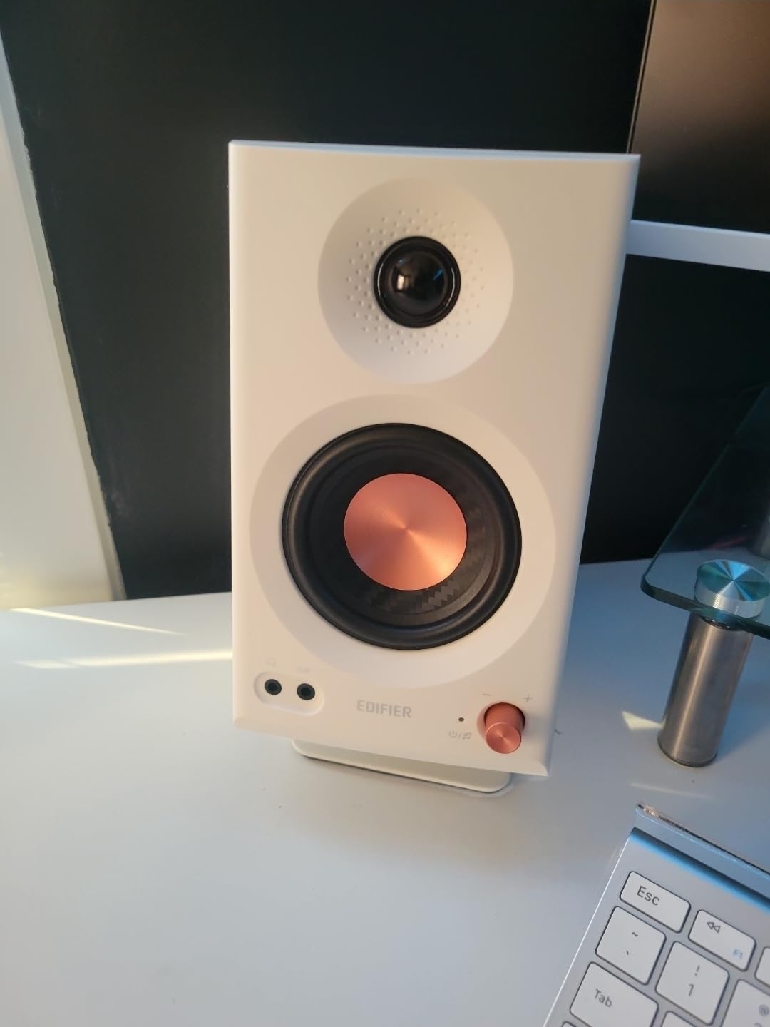 Kanto S2 Tilted Desktop Speaker Stands for Small Speakers & Compact 2”-3” Studio Monitors | Supports 6 lbs | Damping Foam Padding | Black, Pair customer photo 2